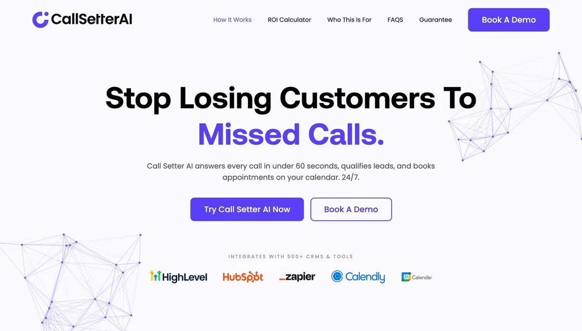 CallSetter AI website built by Tested Media, SEO company serving Chandler
